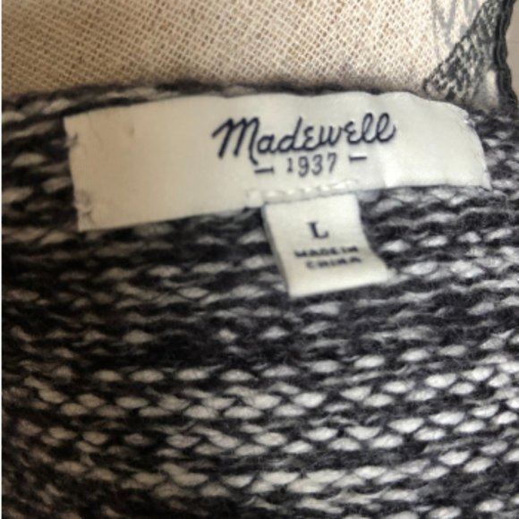 Madewell Threadmix Boatneck Sweater grey/black L - Picture 7 of 8